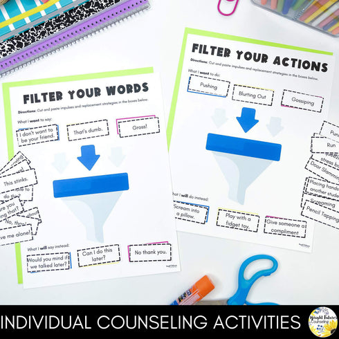 Self-Control Individual Counseling Curriculum + Data Tracking Tools